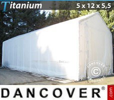 Varastoteltta Titanium 5x12x4,5x5,5m, Valkoinen