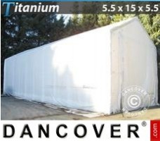 Varastoteltta Titanium 5,5x15x4x5,5m, Valkoinen